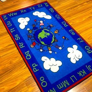 Alphabet Multicultural World Rug, size 3’ x 5’